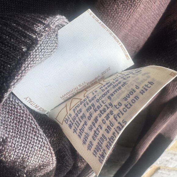 Metamorfosi Long Sleeve Round Neck 100% Lino Flax Tie-Dye Sweater Size 44 ( L ) - Picture 5 of 8